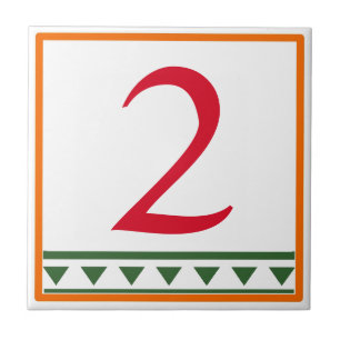 Lettres et numéros italiens rouges Carreaux en cér