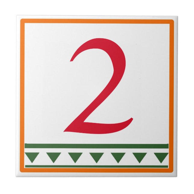 Lettres et numéros italiens rouges Carreaux en cér (Devant)