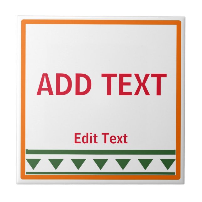 Lettres et numéros italiens rouges Carreaux en cér (Devant)