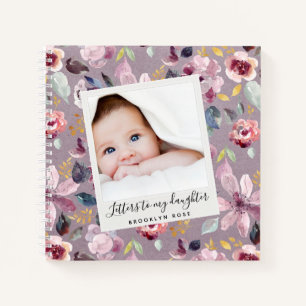 Lettres florales pour ma fille garde le Carnet