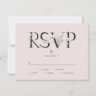 Lettres florales roses officielles Mariage Réponse