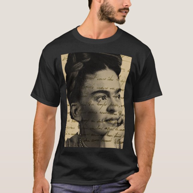 Lettres Frida Kahlo T-Shirt Classique Essentiel T- (Devant)
