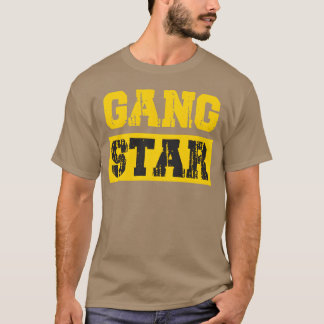 Lettres GANG STAR imprimées sur des t-shirts de ra