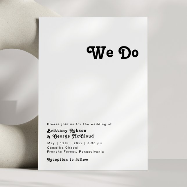 Lettres modernes rétro Nous faisons Faire-part de  (Créateur téléchargé)