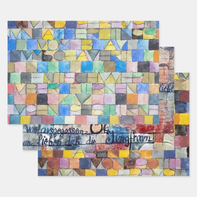 Lettres Paul Klee enveloppant des feuilles de papi (Lot)