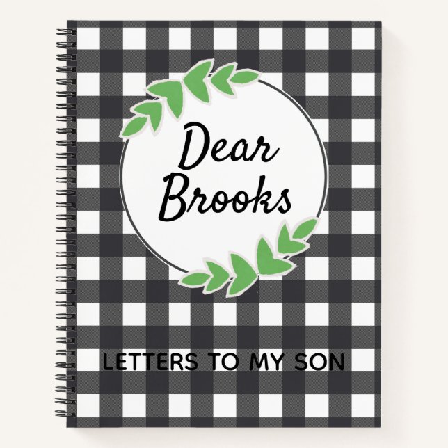 Lettres Personnalisées À Mon Fils Journal (Devant)