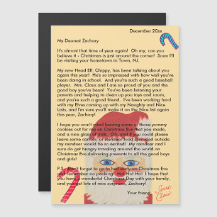 Lettres personnalisées du Père Noël Cannes de bonb