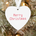 Lettres rouges "Joyeux Noël" arrière - plan blanc<br><div class="desc">"Joyeux Noël" lettres rouges blanc arrière - plan Ornement</div>