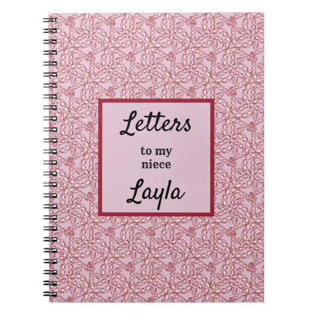 Lettres Tantes À Ma Nièce Rose Carnet Abstrait (Devant)