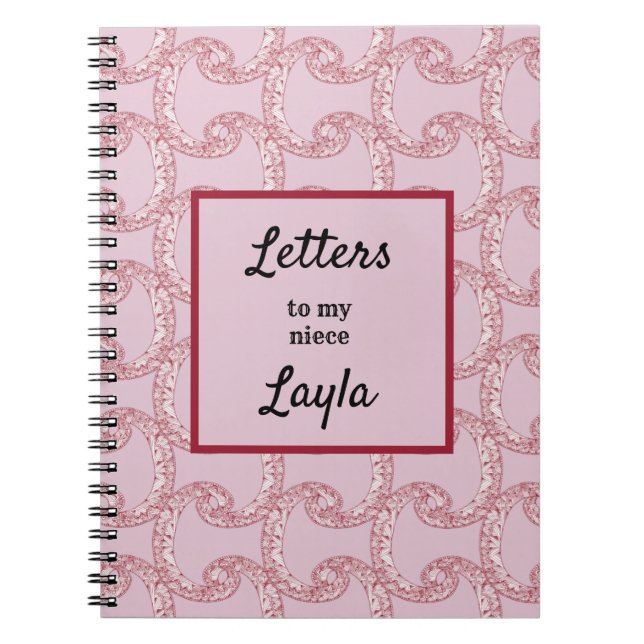 Lettres Tantes À Ma Nièce Rose Carnet Abstrait (Devant)