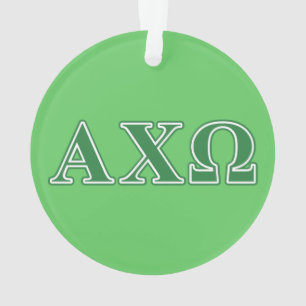 Lettres vertes d'Alphi Chi Omega