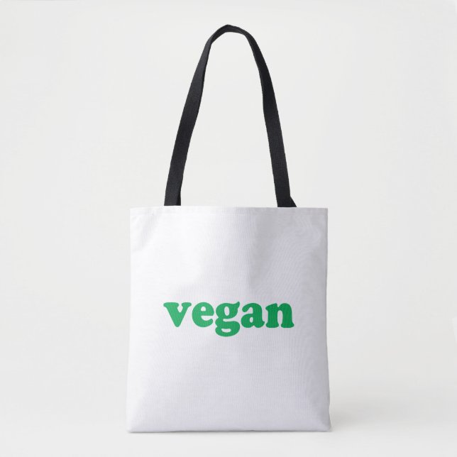 Lettres vertes "végétaliennes", sac fourre-tout ar (Devant)