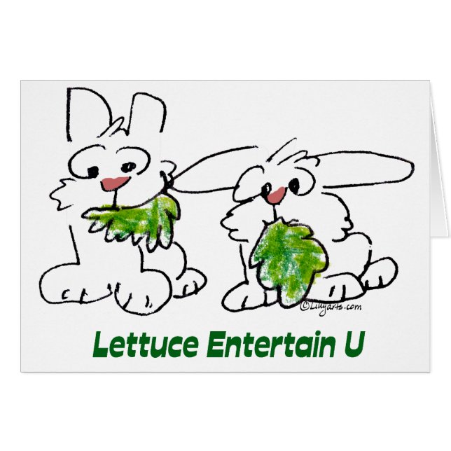 Lettuce Entertain U Cartoon Rabbits (Devant horizontal)