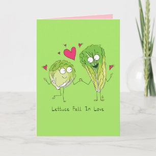 Lettuce Fall In Love - Carte de vœux de la Saint-V