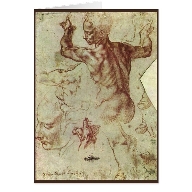 L'étude de Michel-Ange sur un Sibyl Libyen (Devant)