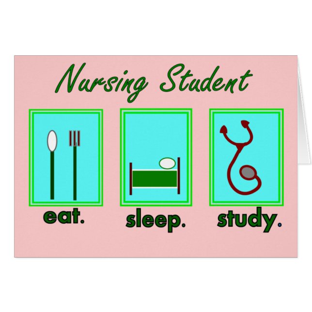 l'étudiant de soins mangent l'étude de sommeil (Devant horizontal)