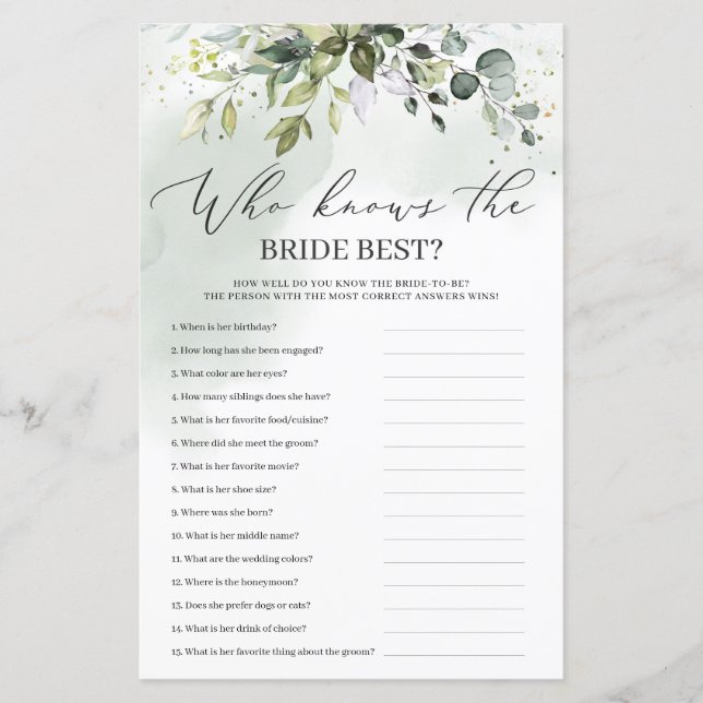 L'eucalyptus vert qui connaît la mariée meilleur j (Devant)