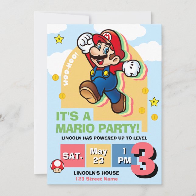 Level Up Birthday Invitation (Devant)