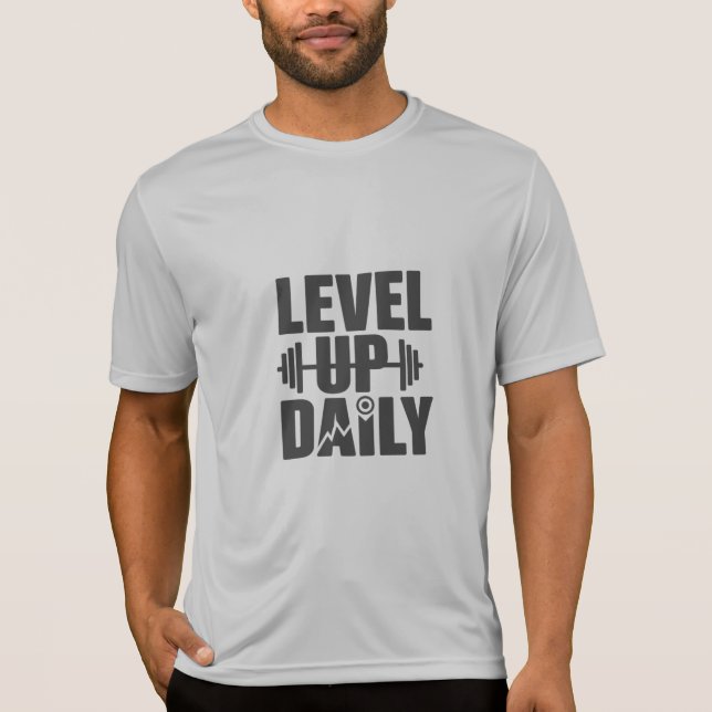 LEVEL UP DAILY Design 06 T-Shirt (Devant)