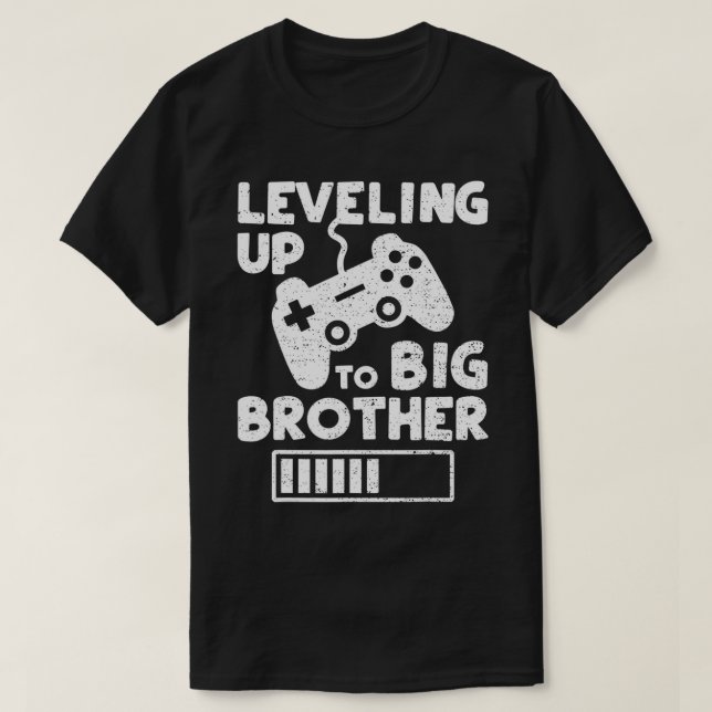 Leveling To Big Brother - T-shirt de frères (Design devant)