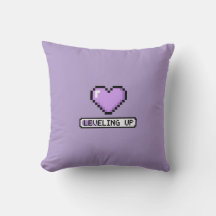 Levelup - Pastel Pixel Gamer Coussin fille