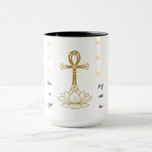 Lever dans la lumière - Ankh & Lotus Mug d'esprit 
