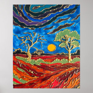 Lever de lune dans l'Outback – Impression d'art de