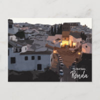 Lever de soleil à Ronda, Espagne Carte postale