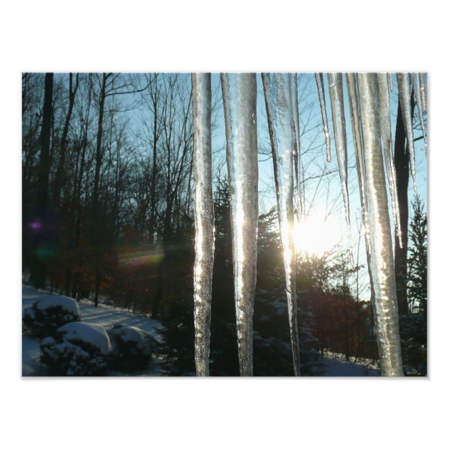 Lever de soleil à travers les glaçons Photographie (Devant)