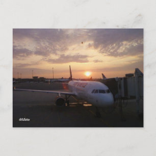 Lever de soleil, Carte postale d'avion