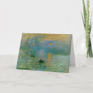 Lever de soleil de Monet peignant des cartes pour