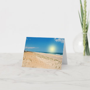 Lever de soleil de plage - carte pour notes