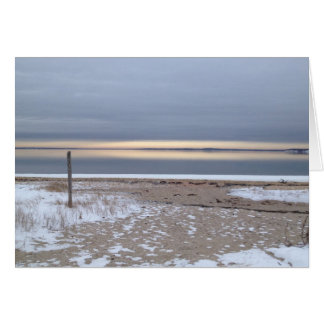 lever de soleil d'hiver sur la baie