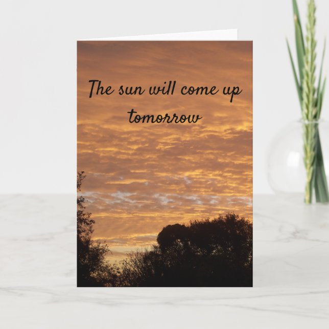 Lever de soleil doré Carte vierge pour penser à vo (Devant)