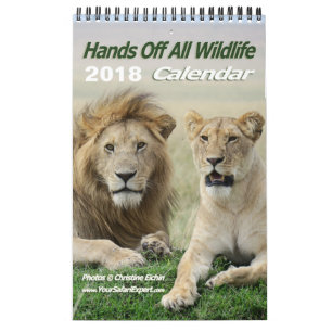 Lever de soleil sur le calendrier Wildli du Kenya 