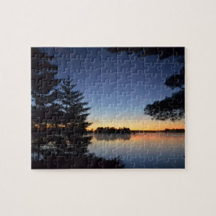 Lever de soleil sur le puzzle du lac Northern