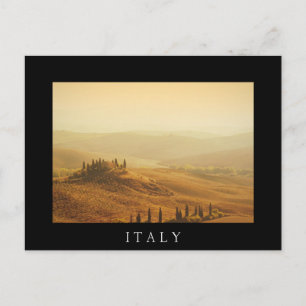 Lever de soleil sur un paysage en Toscane carte po