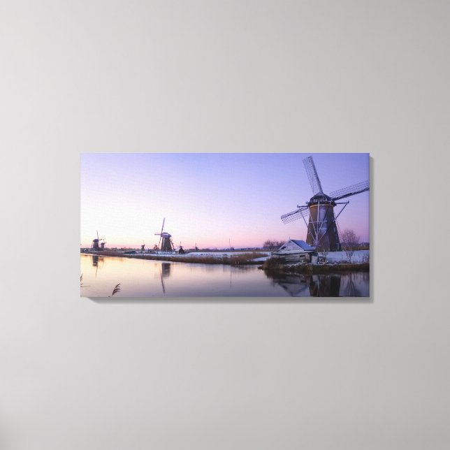 Lever de soleil violet sur l'impression sur toile  (Recto)