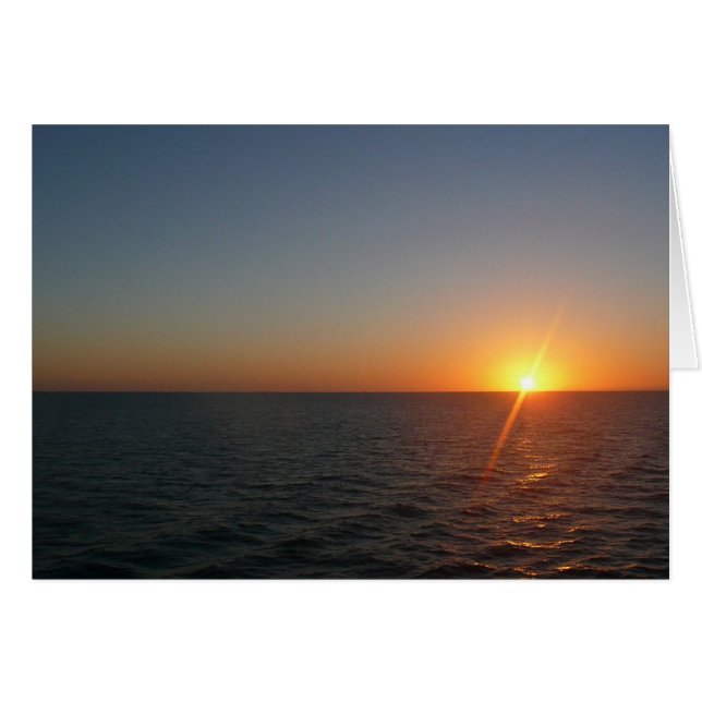 Lever du soleil à Sea III Océan Horizon (Devant horizontal)