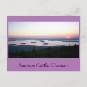 Lever du soleil sur Cadillac Mt, Carte postale