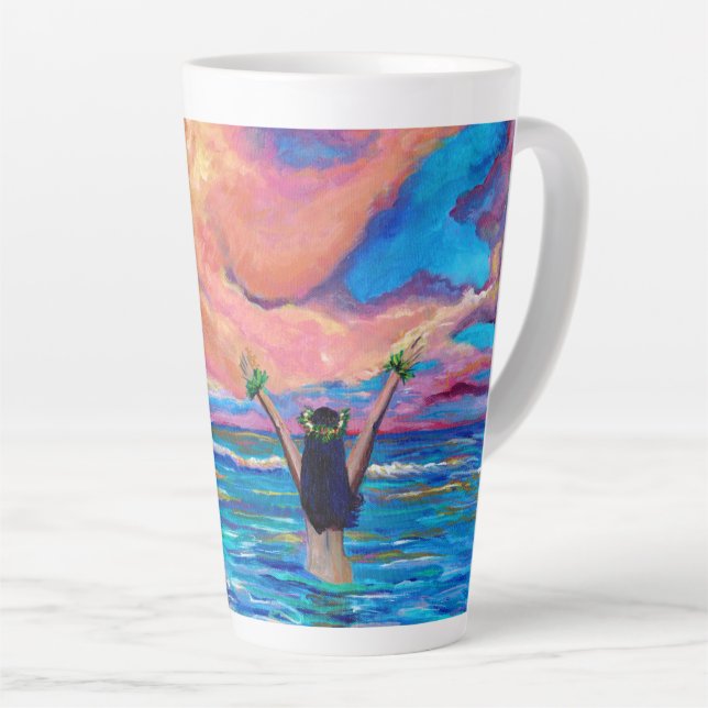 Lever du soleil sur Kauai avec Hula Girl Mug (Angle droit)