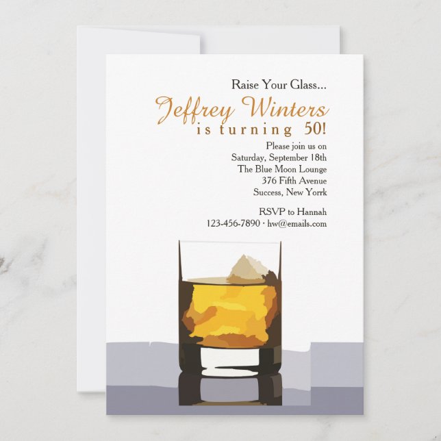 Levez votre invitation en verre (Devant)