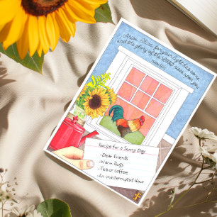 Levez-vous, brillante carte postale inspirante