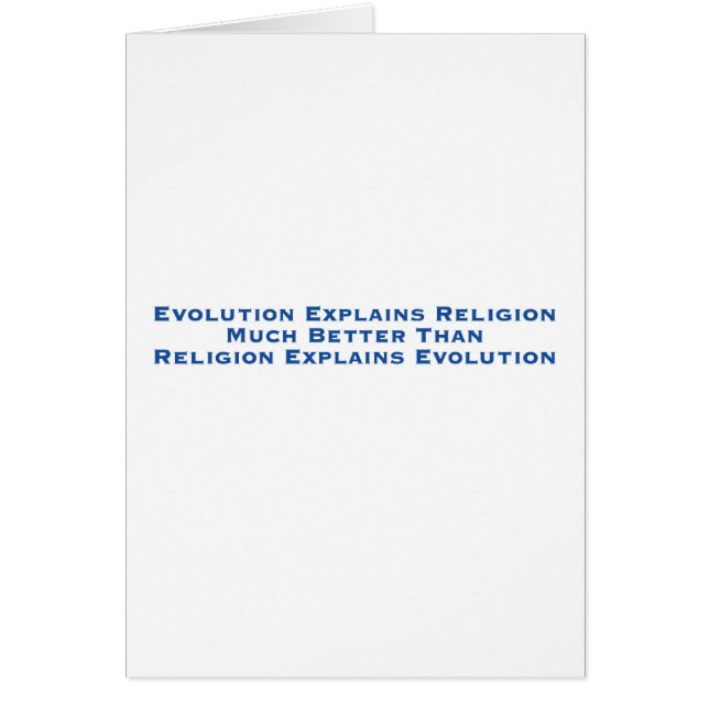 L'évolution explique la religion (Devant)