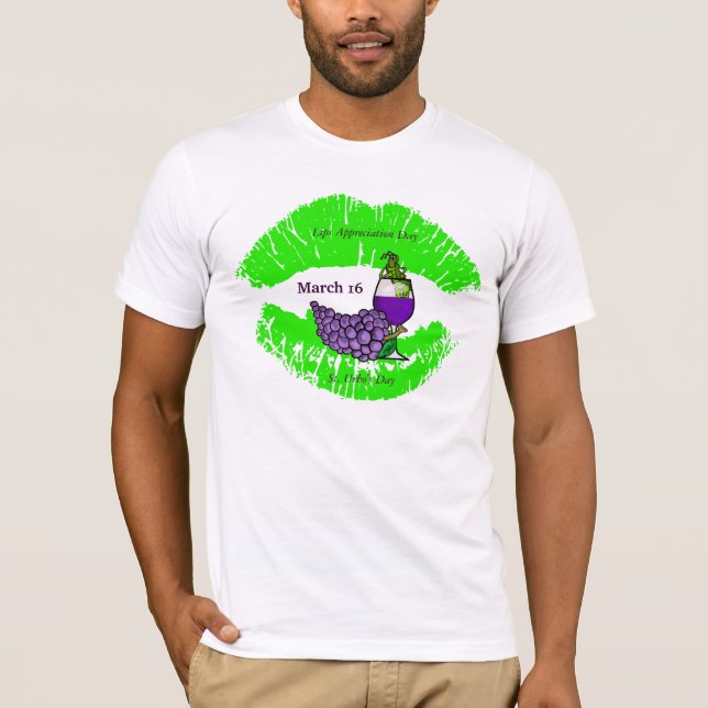 Lèvres Appréciation Day & St.Urho's Day T-shirt #2 (Devant)