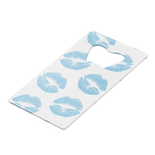 Lèvres Bleues, Motif De Lèvres, Bleu, Baiser (Devant Angle)
