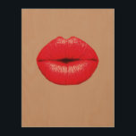 Lèvres de café baiser pop art<br><div class="desc">Une image pop Art de cramoisis rouge vif lèvres s'agitant pour un baiser contre un arrière - plan de couleur café. Ce design s'inspire de l'art pop,  de l'art moderne,  de l'art graphique,  de la culture hipster et est sûr d'être une pièce de déclaration dans votre maison</div>