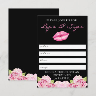 Lèvres et invitation de partie de Lipsense de Sips