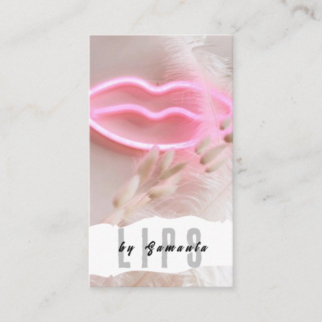 Lèvres PMU Microblading Henna Salon Carte de visit (Devant)