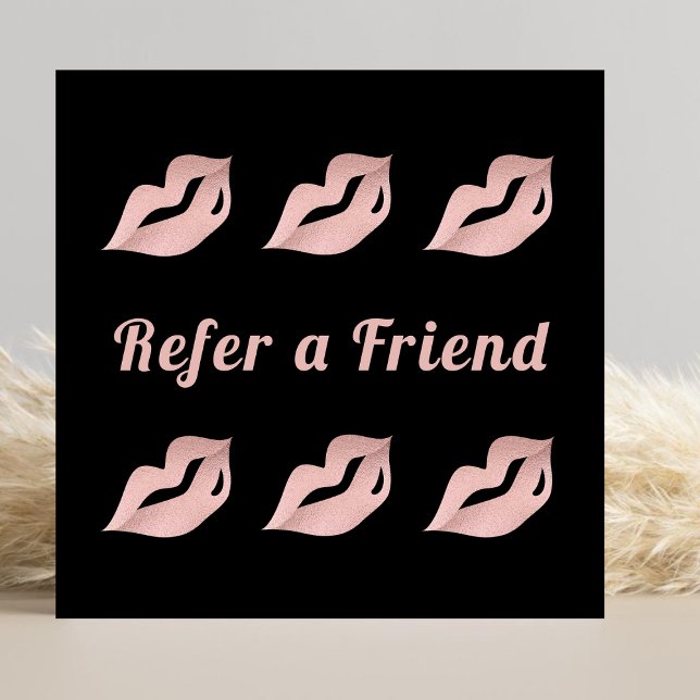 Lèvres Rose Glam Gold de luxe et carte de référenc (Créateur téléchargé)